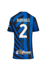 Inter Milan Denzel Dumfries #2 Fotballdrakt Hjemme Klær Dame 2024-25 Korte ermer